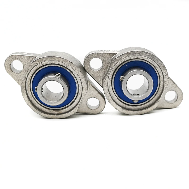 Doja Industrial - 2 cuscinetti a sfera con supporto UCFC 204 per asse da 20 mm, cuscinetti con