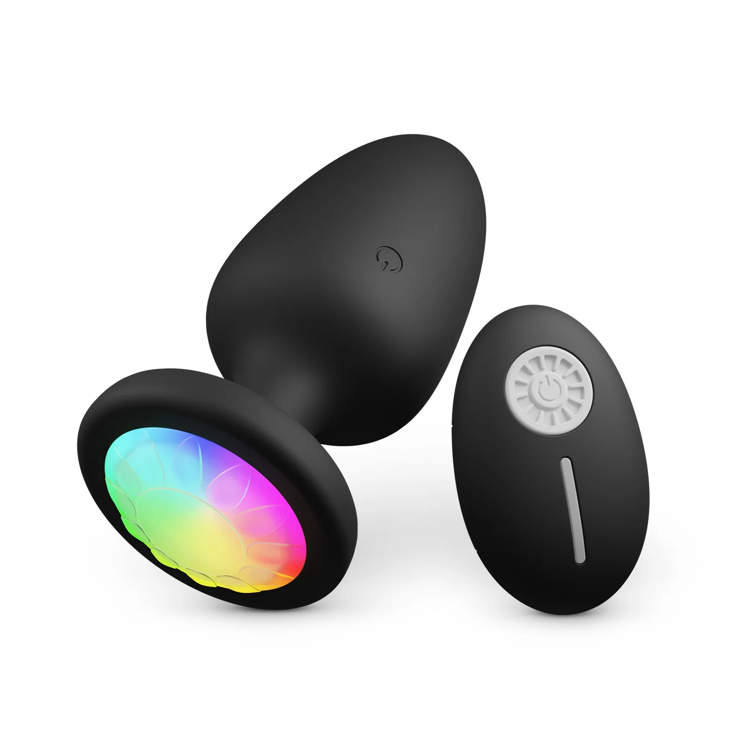 Silicone Wireless Remote Control Vibrating Butt Plug Flashing Light Sex Anal Vibrator for Women