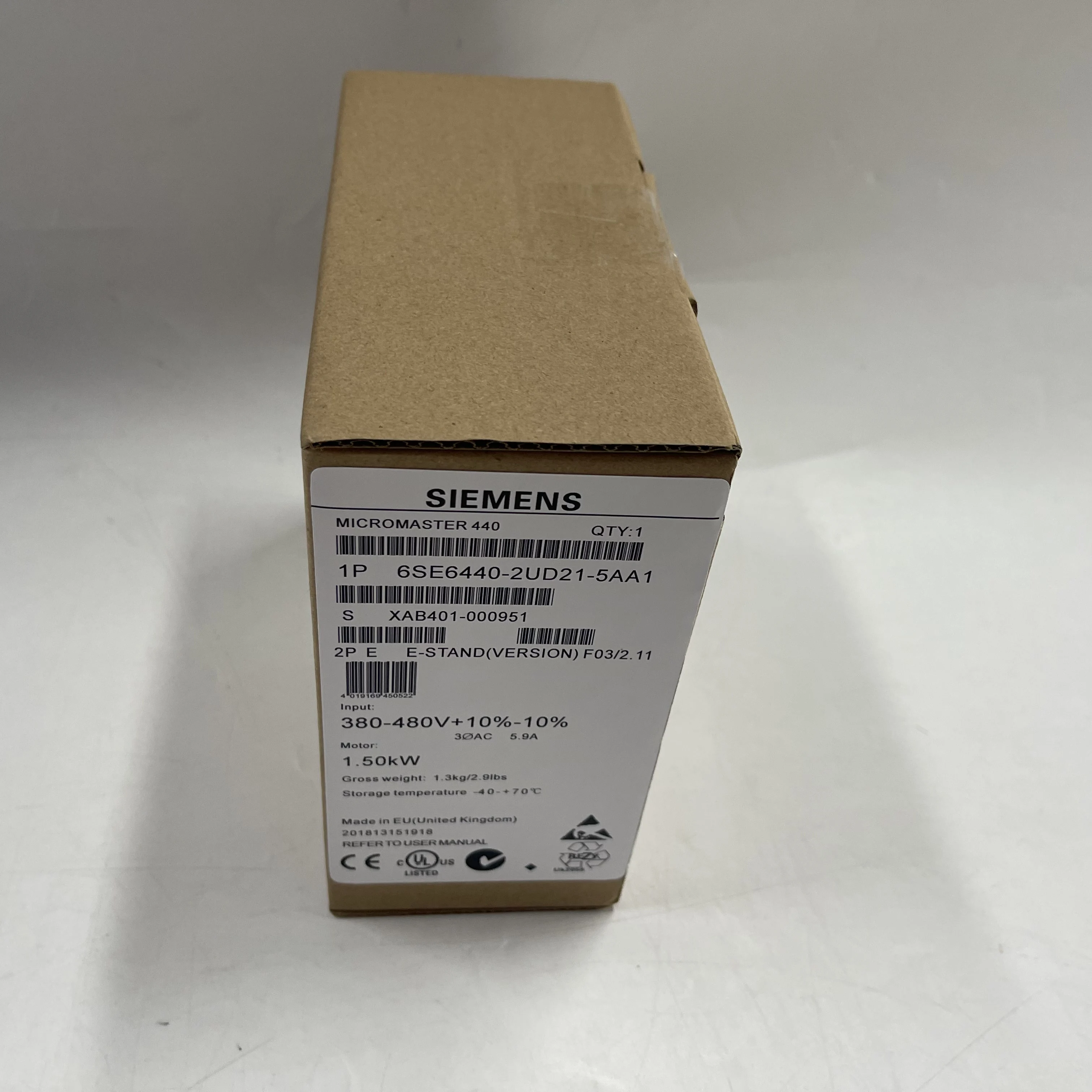 SIEMENS Frequency Inverter 6SE6440-2UD21-5AA1