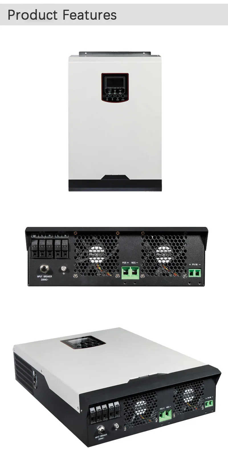 High Quality Hybrid Solar Inverter MPPT DC 24V 48V 220V 230V AC On Off Grid Power Inverter 3200W 3500KW 5KW 5500W