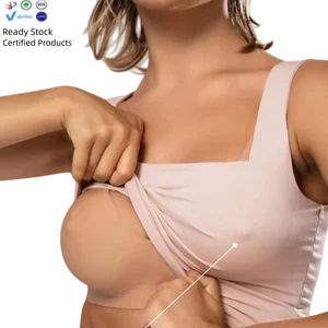 New Jelly Wire-Free Support Thin Skin Friendly Push up Breathable Comfortable Seamless Nipple Bra With Nipple Cotton Pad Bra BH