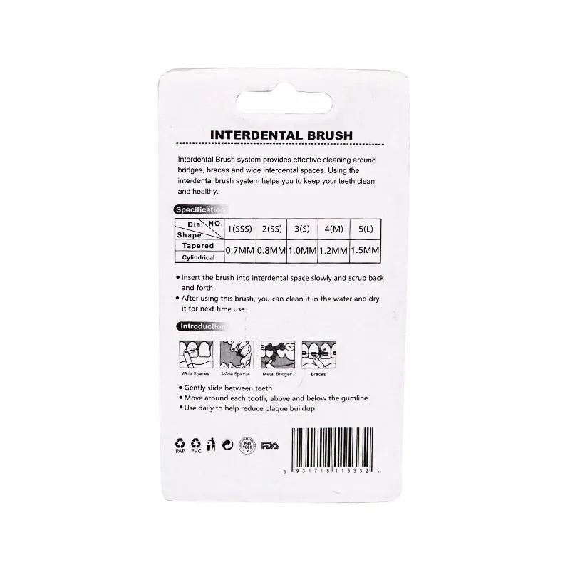 5 упаковок L-образная межзубная щетка для чистки