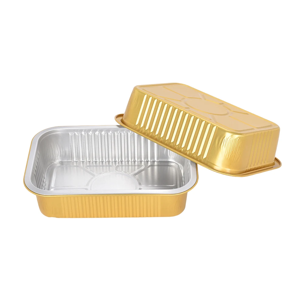 C750 Wrinkle Resistant Lightweight Foil Bowl Non Creased Salad Bowl Portable Foil Bowl for Picnic and Travel