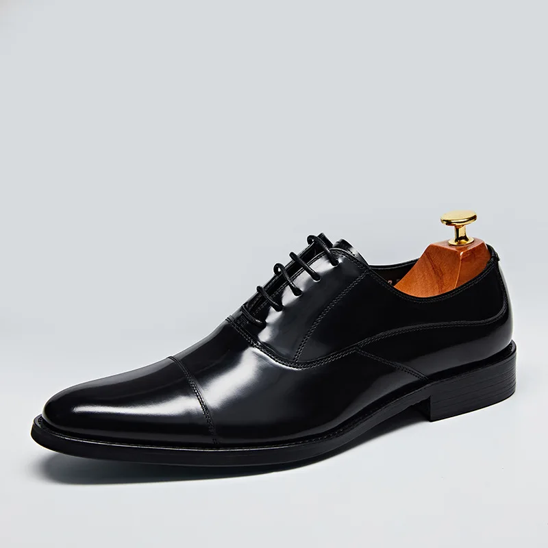 2021 New Men's British Pointed Business Dress Shoes European Lace Up ...