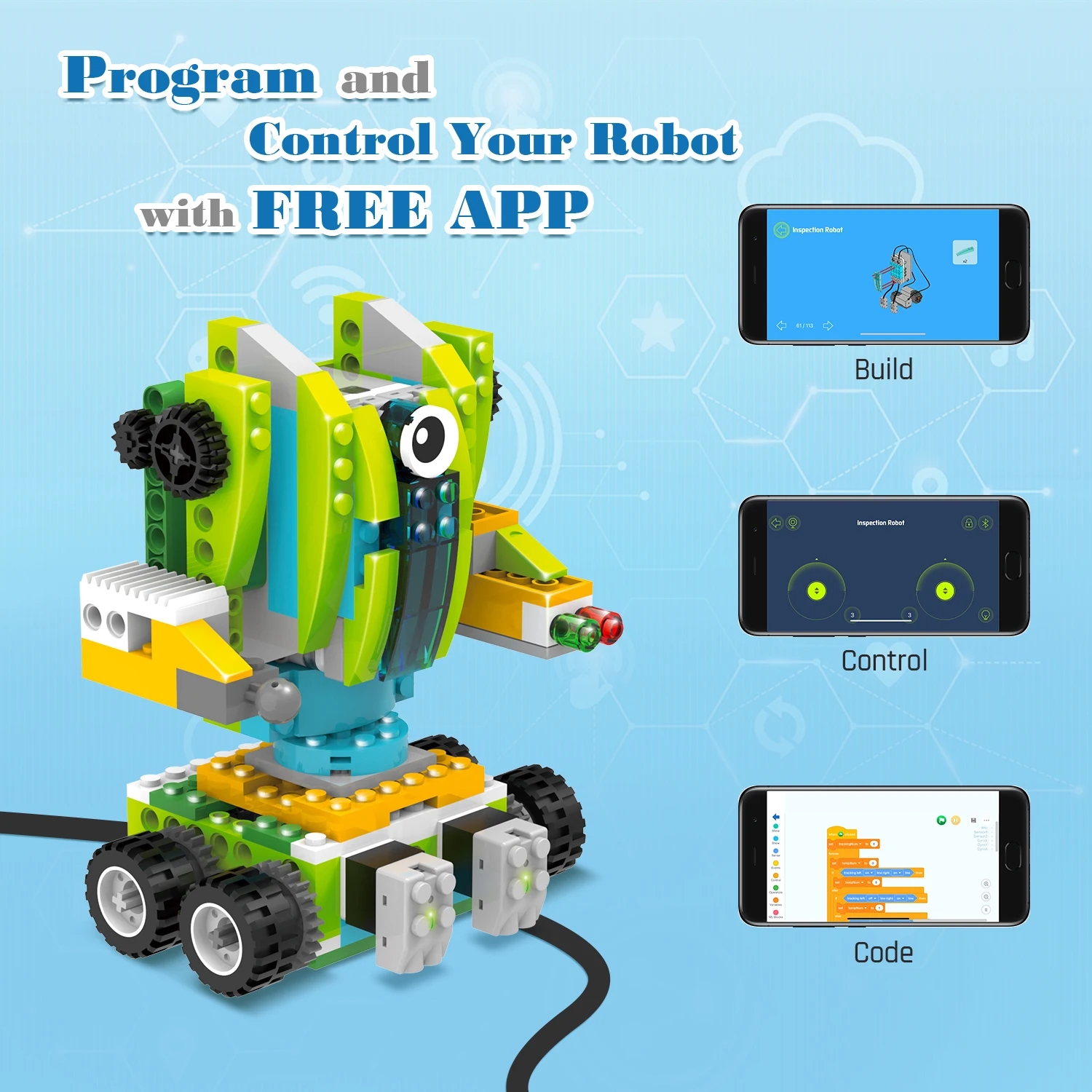 Robot de construcción educativo para niños, Kit de robótica programable,  juguetes de codificación