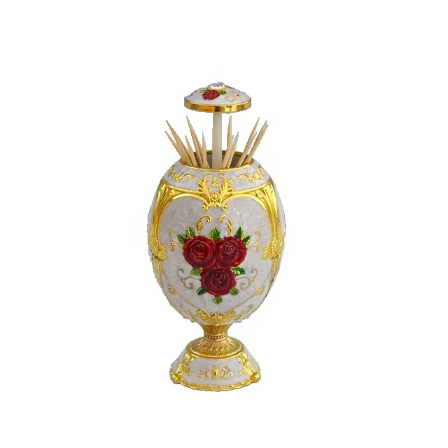 Оптовая продажа Декоративный Автоматический Металлический позолоченный держатель зубочисток для