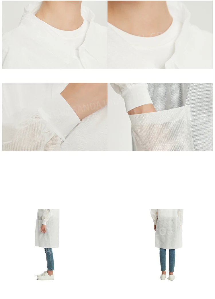 Nonwoven Ppe Gowns Hospital Cleanroom Chemistry Laboratory Waterproof