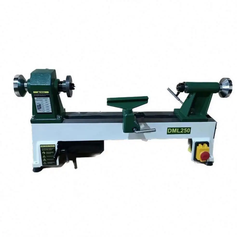 TEBAK Woodworking Infinitely Variable Speed Turning Wood Lathe Milling Machine Mini Small Woodworking Tool Lathe Home Use