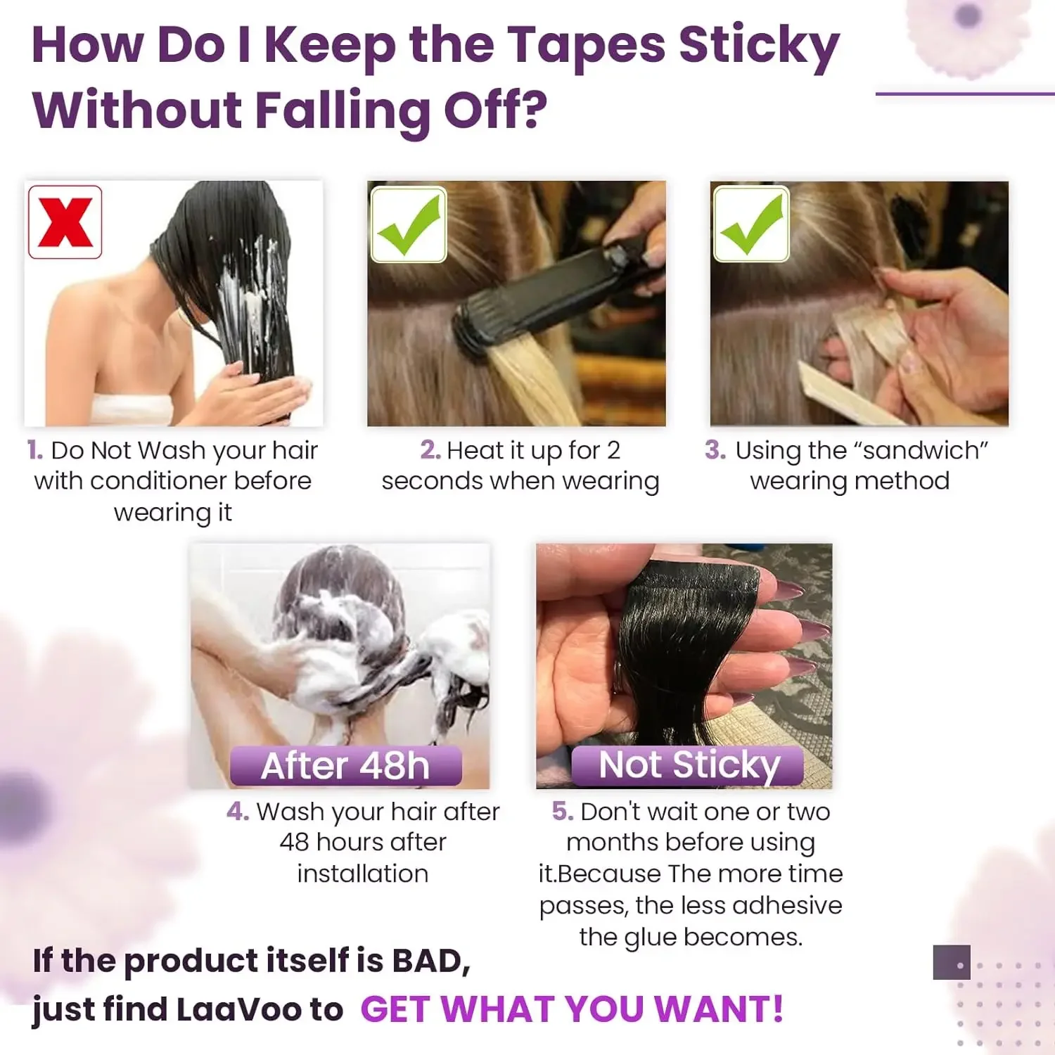 Laavoo Tape in Extension per capelli umani 20 pezzi, con effetto evidenziatore, capelli veri naturali Remy, lisci, con trama in pelle, con nastro in extension per capelli_voghion.com