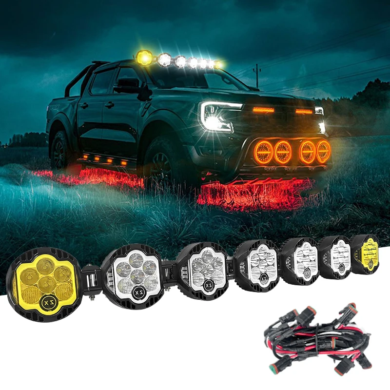 52 Inch Modular Waterproof LED Light Bar Offroad Roof Rack 12V-36V