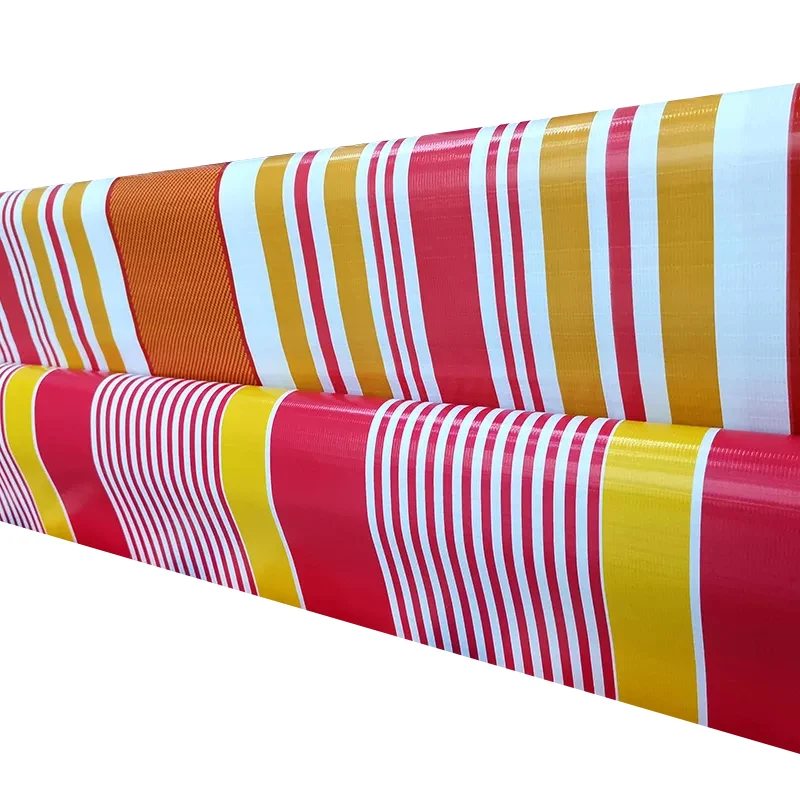 Green Pvc Strip Tarpaulin Screen Fence Pvc Coated Stripe Tarpaulin Awning Tarp Nylon Fabric Laminated Vinyl Sheet Roll Rollo