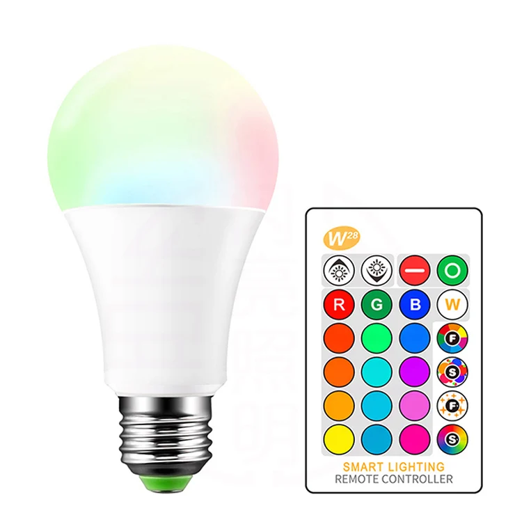 Wholesale Color Temperature Changing Color E27 Bulbs with Remote Control Smart RGB Bulbs