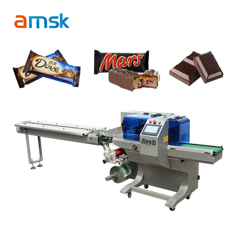 BG-350 Automatic Horizontal Pillow Packaging Cookie Chocolate Sandwich Toast Bread Flow Biscuit Packing Machine