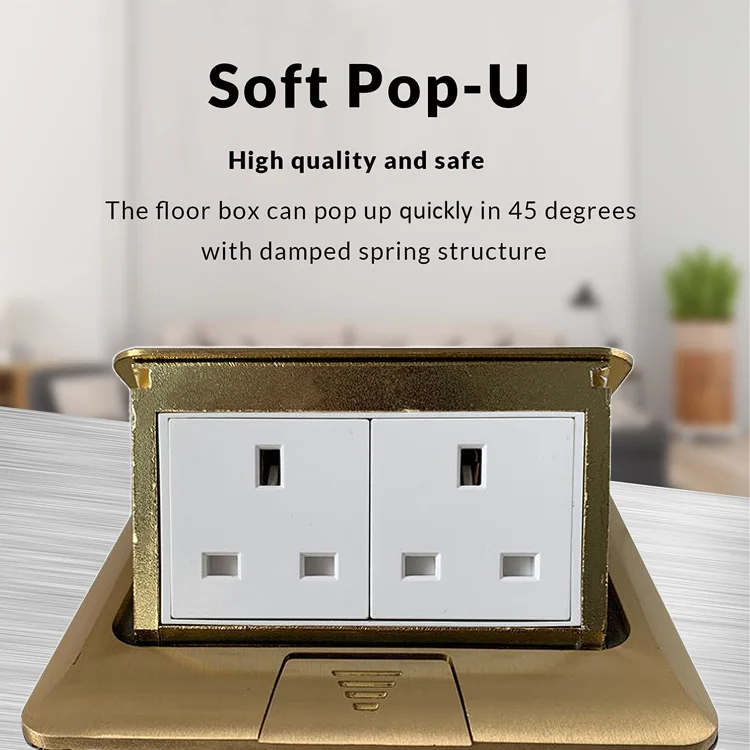 Modern Concealed Floor Socket Bs Standard Floor Electrical Outlet 6pin Socket Floor Socket