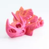 8.5cm red and gold triceratops pendant