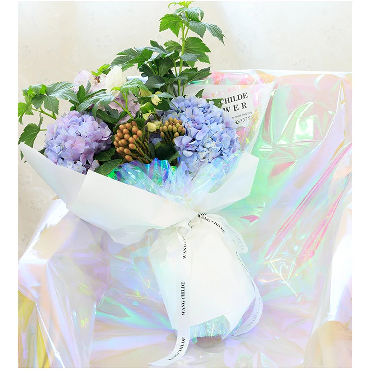 60cm*9m/roll new arrival holographic rainbow plastic