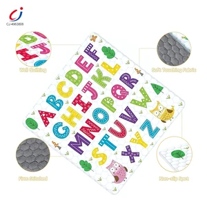 Chengji Baby Crawling Pads Indoor Family Floor Anti slip Bottom Alphabet Printed Educational Colourful Play Mat for Baby