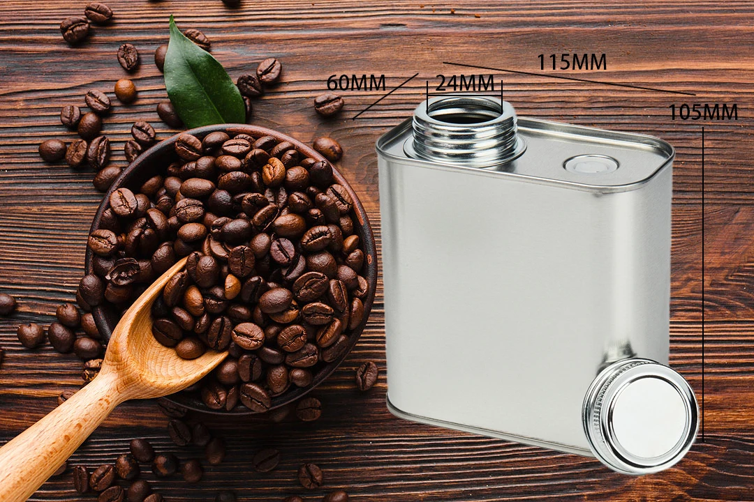 Customize 200g Coffee Bean Tin Cans Special Metal Cans With Oneway