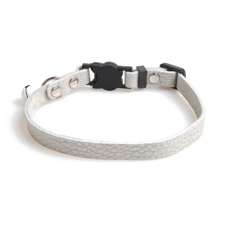 Luxury Cat Neck Belt Macaroon Color Real Leather Soft Breakaway Genuine