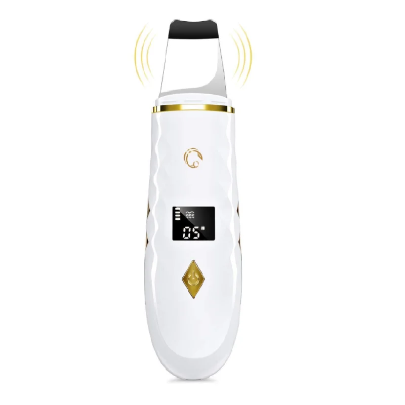 PSB beauty products rechargeable ultrasonic face cleaner skin scrubber spatula with LCD display