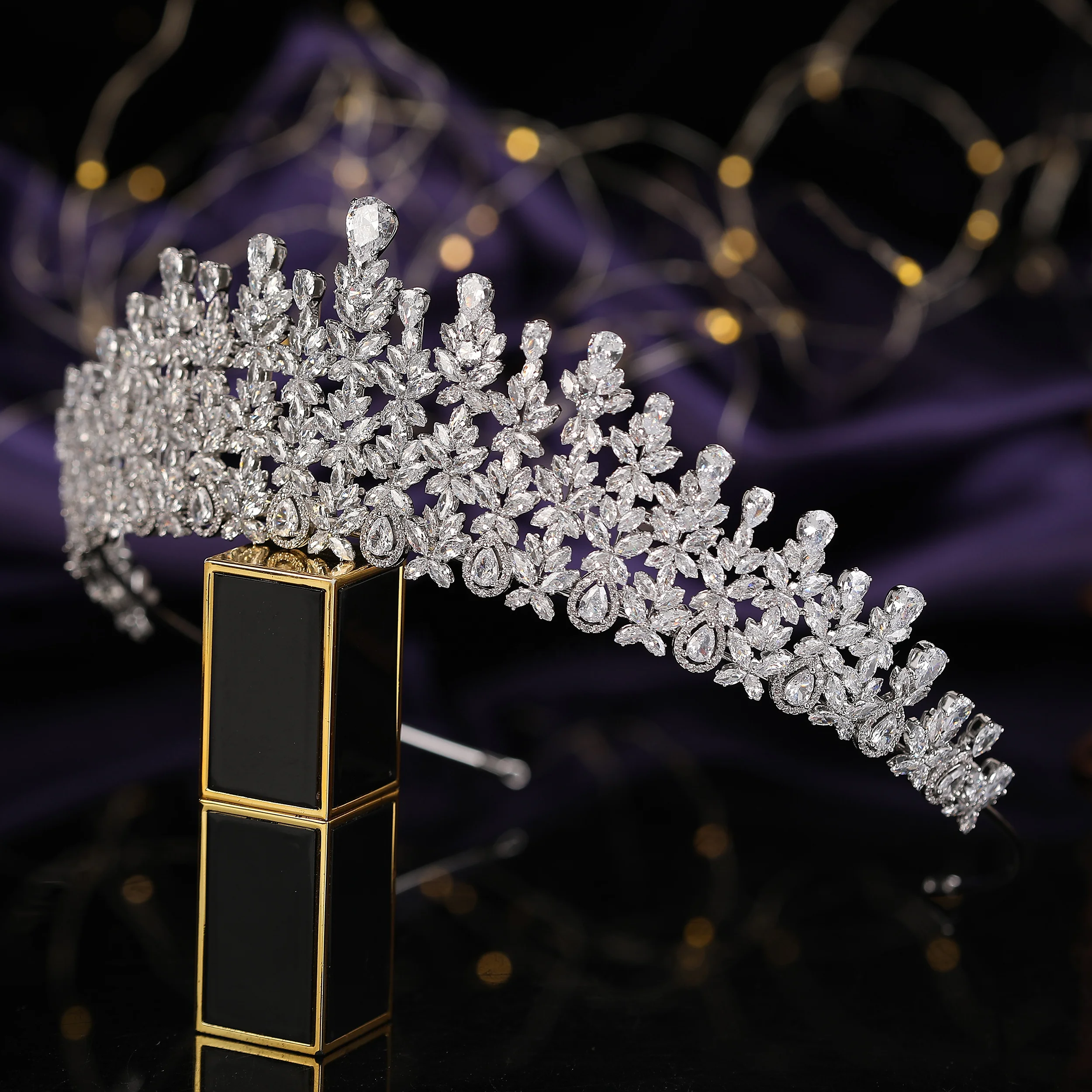 Couronne Princesse Diadème Mariage Strass Argenté - Pour Cheveux Couronne De Luxe Mariage
