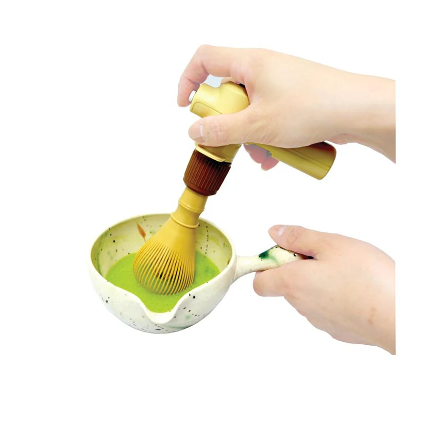 CHARAKU, Japanese Handheld Electric Matcha Whisk/Frother with bamboo chasen  made in japan