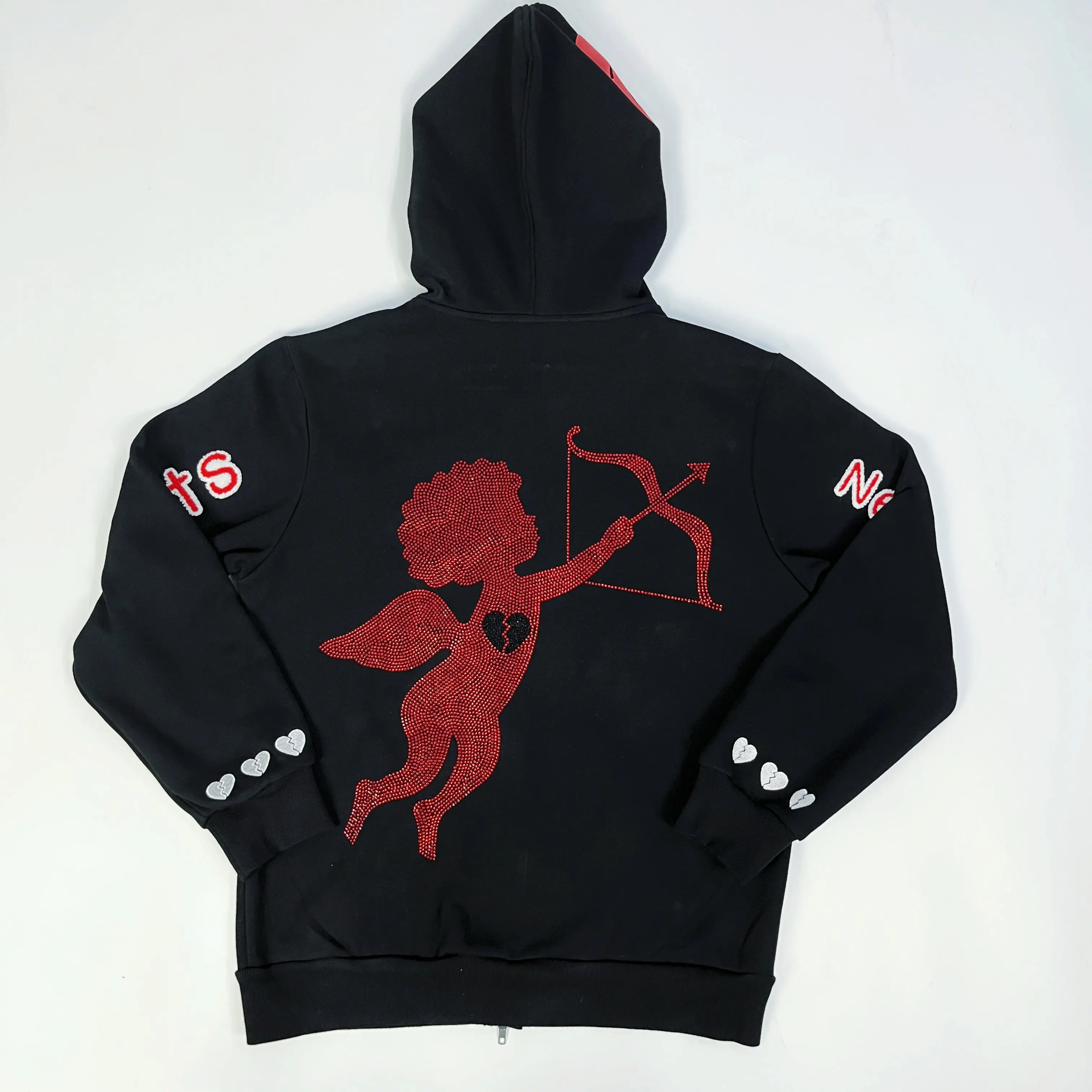 European And American Plus Velvet Printed Hoodie Men And Women