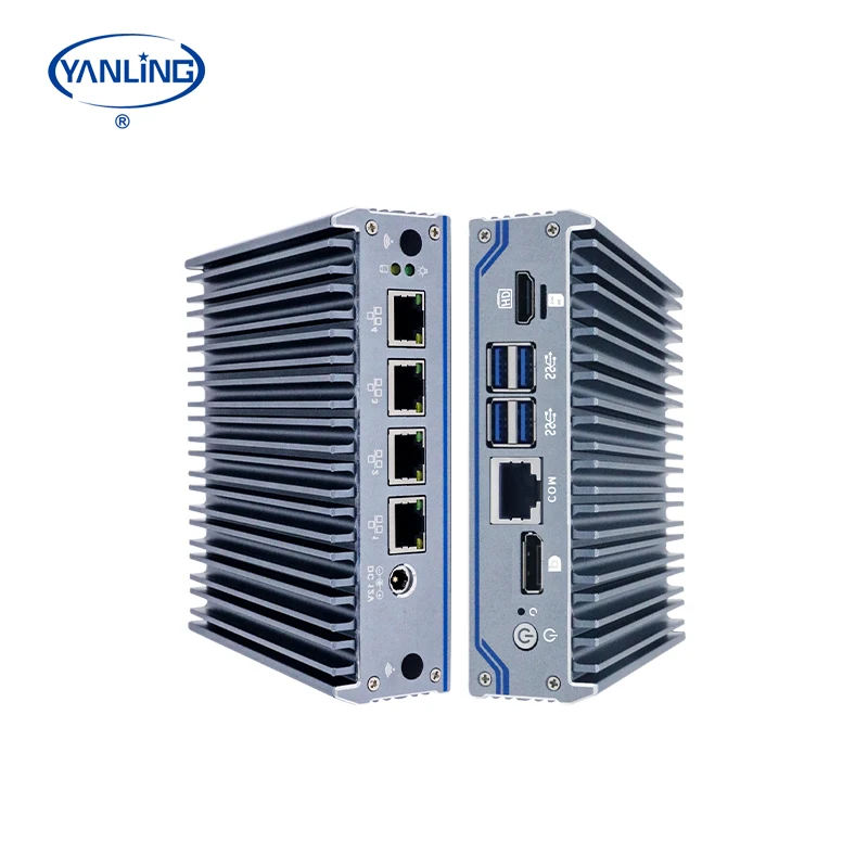 J1425 Quad Core Mini Computer Pfsense Fanless Barebone Industrial Firewall Mini Pc
