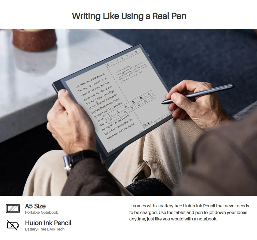 Huion Kamvas Ink E-reader 10.3インチ デジタルインクライティング