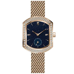 316L Stainless Steel Quartz Watch Diamond case Synthetic Stones Diamond Watch Original with Sapphire Glass