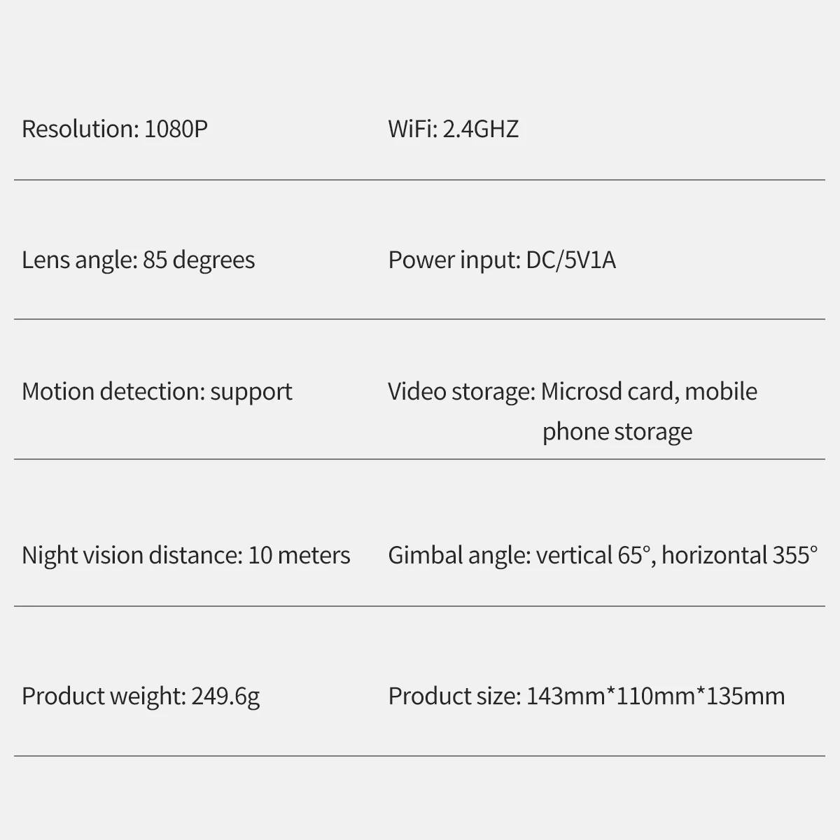 1080P HD Night Vision Camera, Indoor Outdoor Waterproof Wifi Home Security Mobile Phone Remote Monitoring Camera