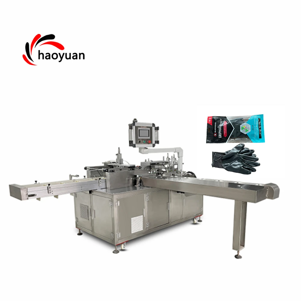 HY-100 Haoyuan Automatische Einwegmedizinische Gummihandschuhe Öffnung Säckchen Beutelverpackungsanlage