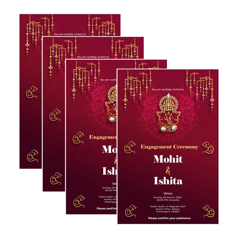 New Arrival Customized Colorful Engagement Cards and Wedding Invitation Card  Greeting Card