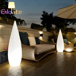 GloLite Modern RGB LED Water Drop Light Multi-Color Outdoor Waterproof Luminous Swimming Pool Floor Lamp