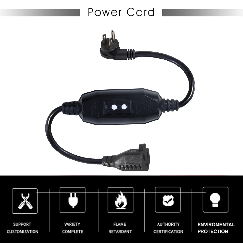 KUNCAN Electric GFCI Inline Outdoor Waterproof 15 Amp Cord