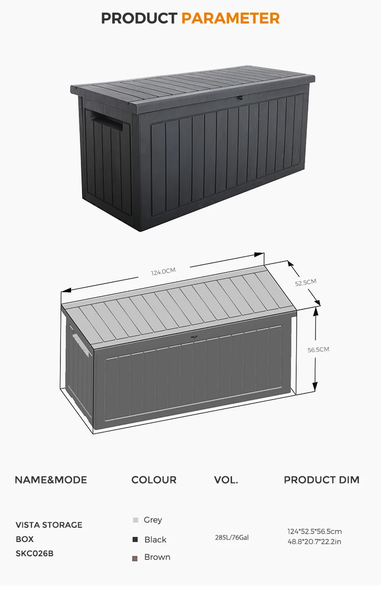 Waterproof Pool Wheelie Bin Storage Outdoor Plastic Storage Box With 