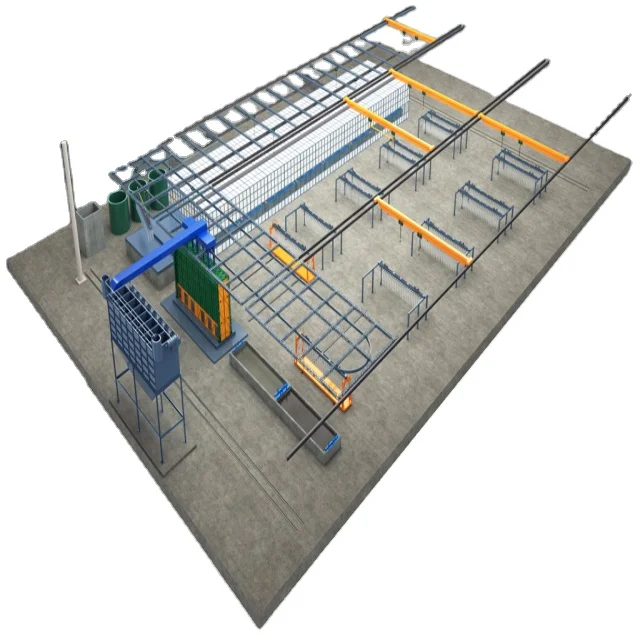 Hot Dip Galvanizing Plant Layout Design One-Stop Galvanizing Solution  Supplier Equipment PLC+Touch Screen Control Coating