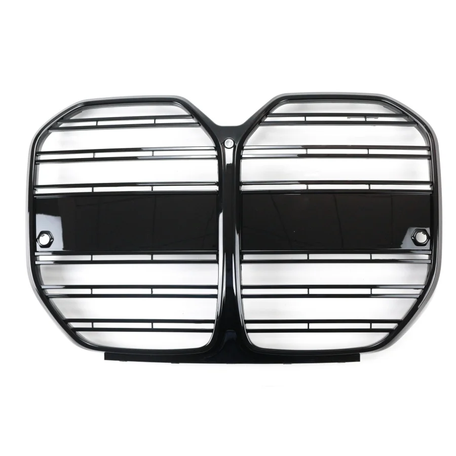 TIYPEOR Car for BMW New 4 Series 2021 G22 2 DOOR Front Grill Carbon Fiber Glossy Black ABS G22 Dual Slats Front Grille
