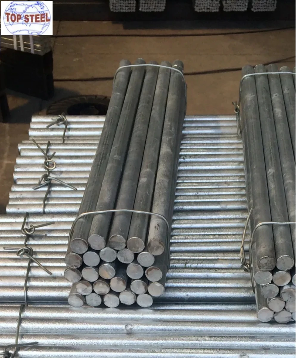 High Quality Hot Rolled/Cold Drawn Carbon Steel Iron Plain Solid Round Bar/Rod Galvanized Steel Round Rod Price Per Meter