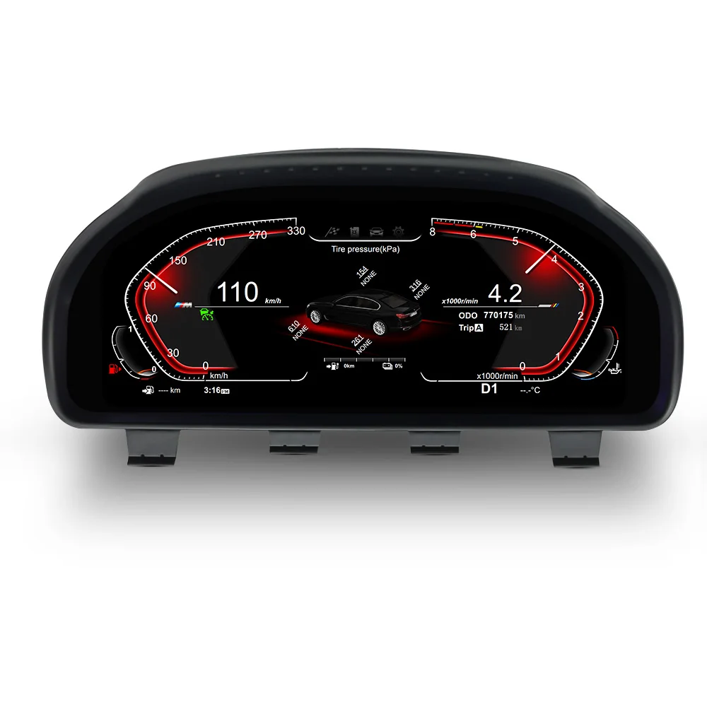 MEKEDE 12INCH Screen LCD Dashboard Speedometer Digital Cluster for BMW F10 F11 F18 F06 F12 F13 F01 F02 F03 LINUX System