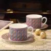 Nez de cochon violet-2 tasses et 2 soucoupes-230