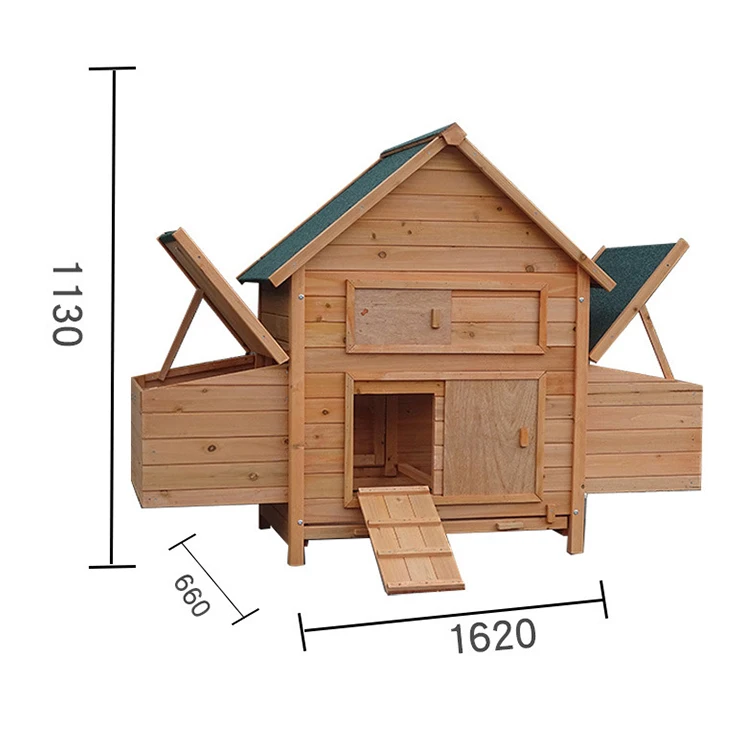 Big Wooden Garden Chicken Hutch 10*5 Ft Wooden Hen Duck Coop With