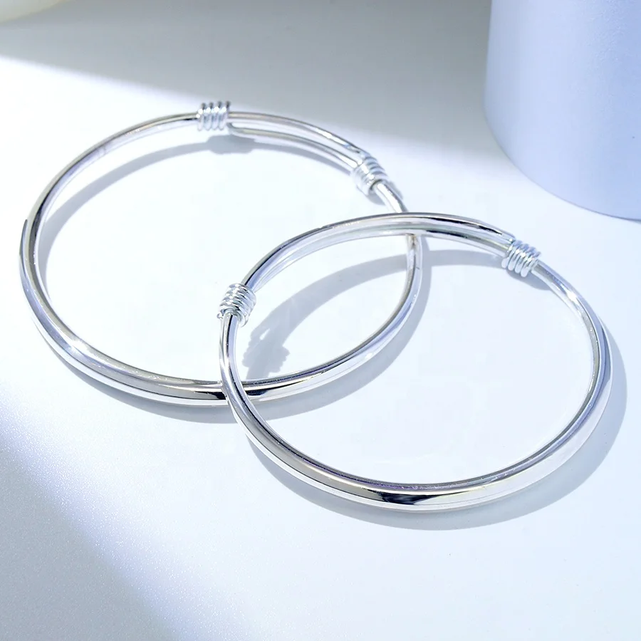 V.ME 925 Sterling Silver Bangle - Elegant Fashion Jewelry