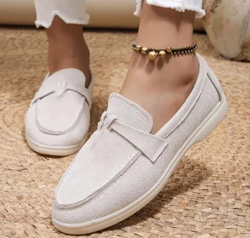 Chaussures Plates En Cuir Blanc Kangourou - Taille UK8 EU42 Neuves Avec Boîte