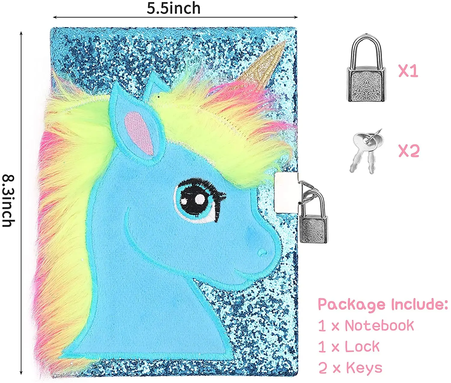 Wholesale Unicorn Diary Magic Unicorn Notebook with Lock and Keys