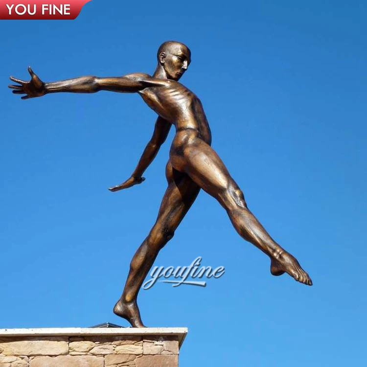 Garden Decoration Modern Art Metal Diver Sculpture Bronze Diving Statue for Swimming Pool