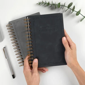 Custom Logo PU Notebook for A5 Size PU Ring Binder Notebook Journal Dairy Coil Notebpad