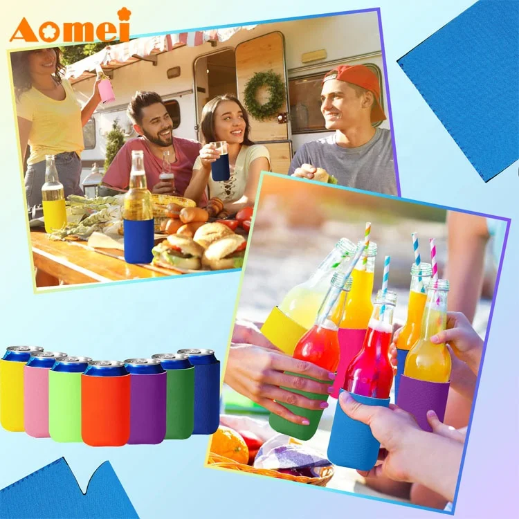 AOMEI Customized 12 16 OZ Blank Sublimation Smart Cheap 3 4 in 1 Thick Foam Drink Beer Bottles Can Cooler Stubby Holder