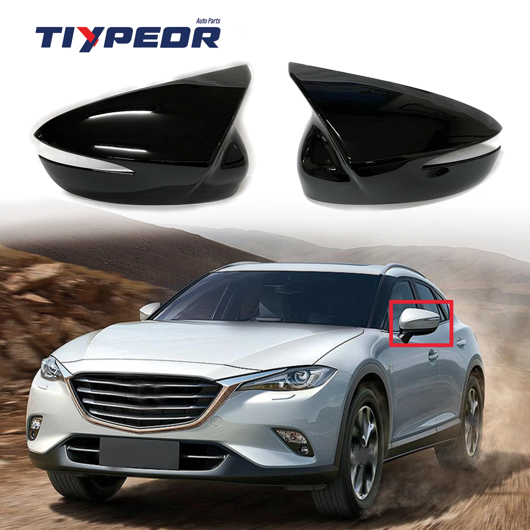 product car mirror rearview mirror cover for mazda cx5 cx 3 cx 4 cx 5 2015 2016 replacement rear view mirror housing car accessories-3