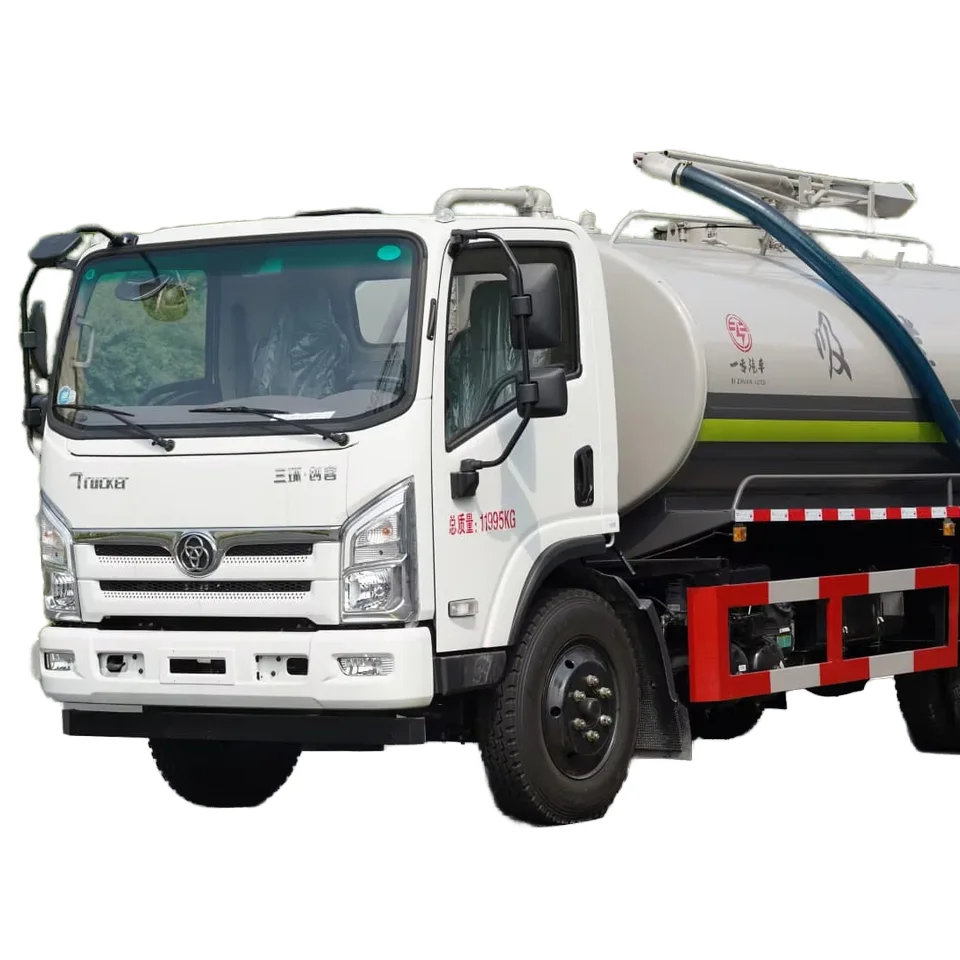 Hot-Selling 8-10 Cubic Meters Sewer Pumping Truck Diesel Manual Transmission for Toilet Feces Sewage Transportation New